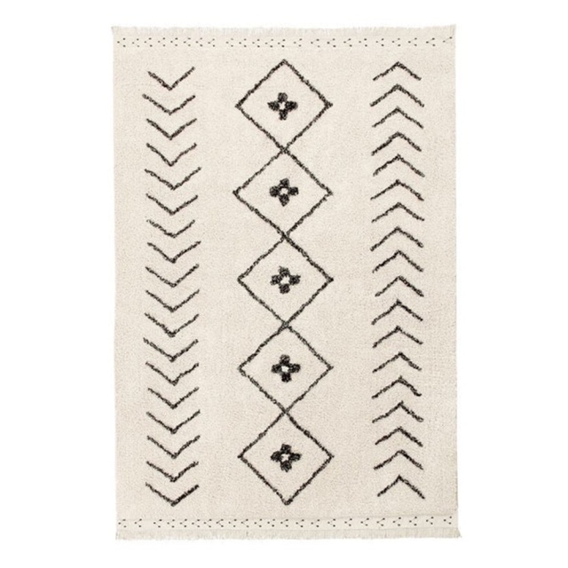 Covor crem/negru din bumbac 120x170 cm Berber Lorena Canals