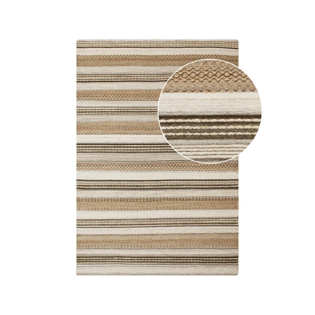 Covor maro/gri din fibre naturale 200x300 cm Morena House Nordic