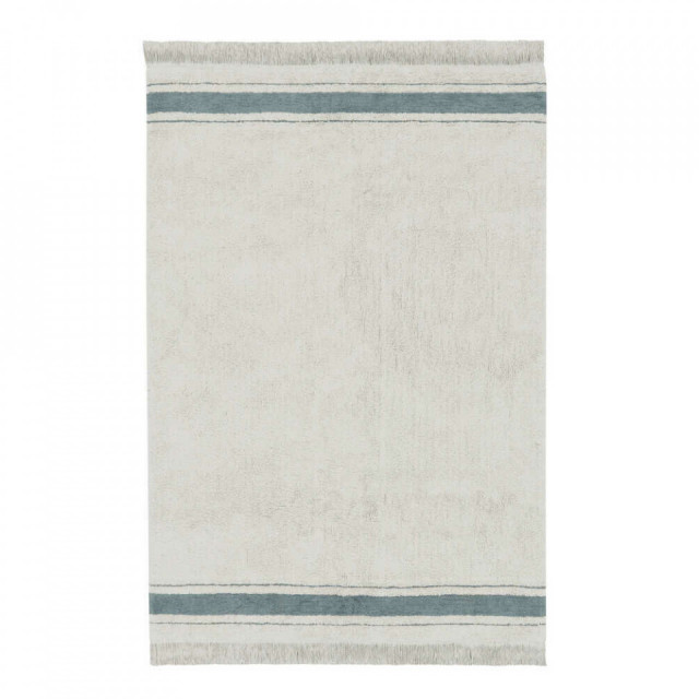 Covor pentru copii bej/albastru din bumbac 90x130 cm Gastro Vintage Lorena Canals