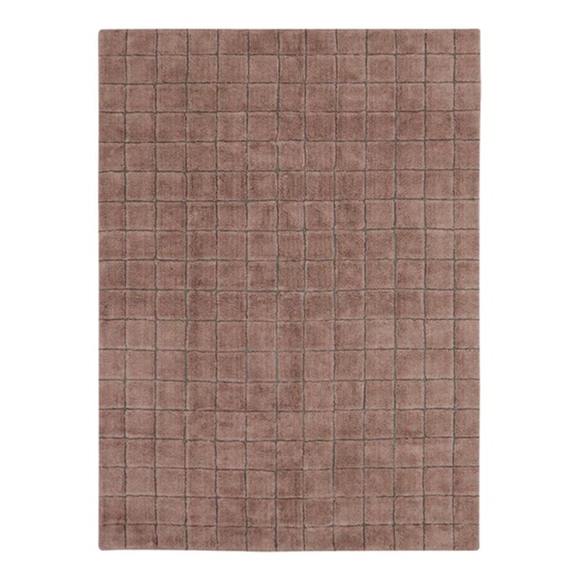 Covor roz/maro din fibre naturale 230x300 cm Mosaic Lorena Canals