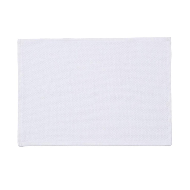 Covoras baie alb din bumbac 50x70 cm Erona Kave Home