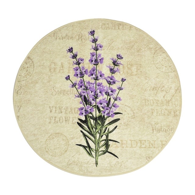 Covoras de baie multicolor din fibre sintetice 100 cm Lavender The Home Collection