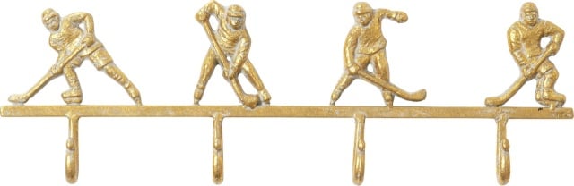 Cuier auriu din metal Ice Hockey Kare