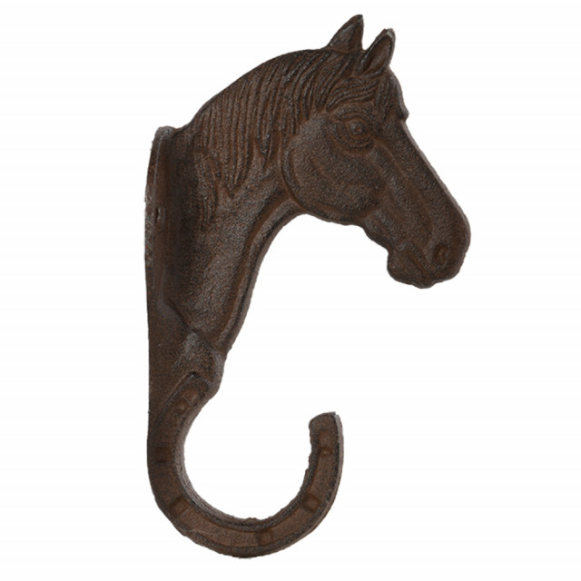 Cuier maro din fonta Horse Esschert Design