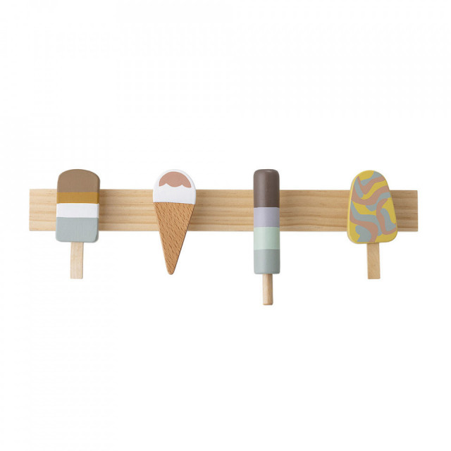 Cuier multicolor din lemn de fag Ice Cream Bloomingville Mini