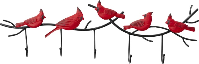 Cuier rosu/negru din metal Parrots Kare