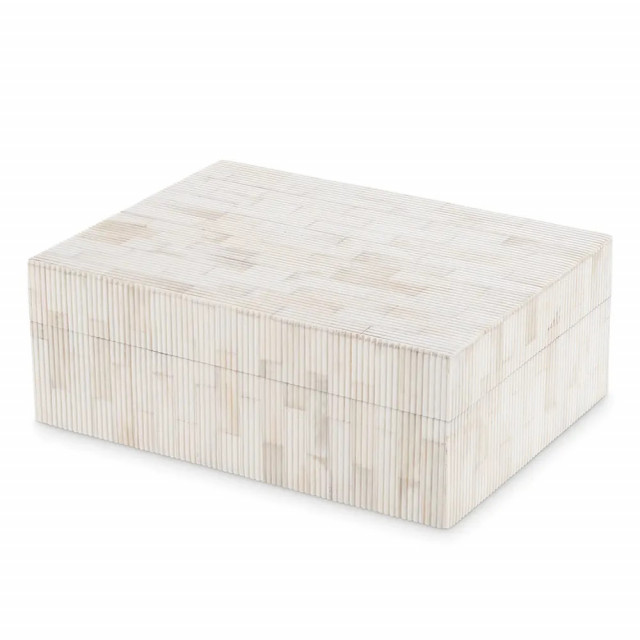 Cutie cu capac gri din lemn Scoop S Eichholtz