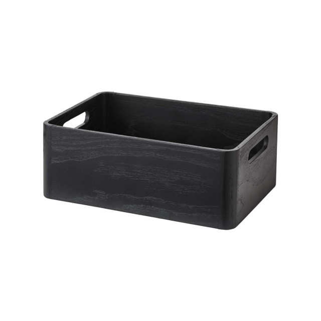 Cutie depozitare neagra din lemn Cole Small Aquanova