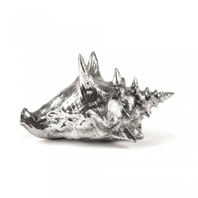 Decoratiune argintie din aluminiu 13 cm Shell Seletti