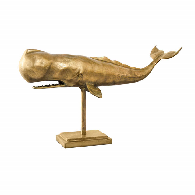 Decoratiune aurie din metal 41 cm Whale The Home Collection