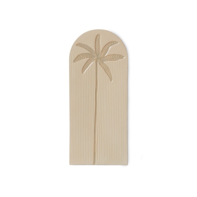 Decoratiune de perete crem din ceramica 23x53 cm Palm HKliving