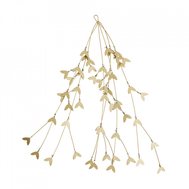 Decoratiune de perete maro alama antichizat din metal 39x60 cm Mist Madam Stoltz