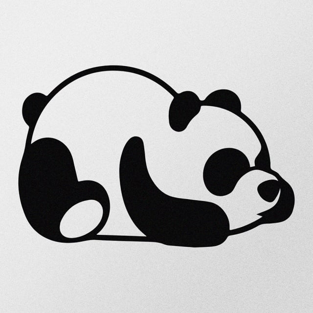 Decoratiune de perete neagra din metal 35x50 cm Panda The Home Collection