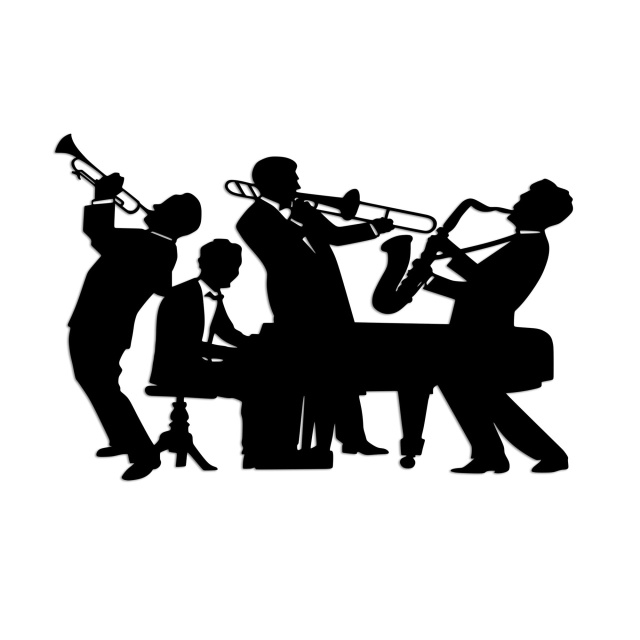 Decoratiune de perete neagra din metal 46x70 cm Musicians The Home Collection