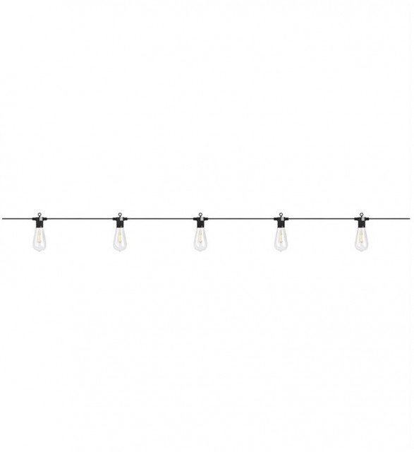 Decoratiune luminoasa pentru exterior neagra/transparenta din fibre sintetice Garden Party Lightchain Markslojd