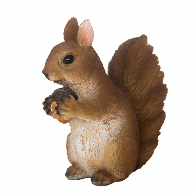 Decoratiune maro din polirasina 15 cm Squirrel Sitting S Esschert Design