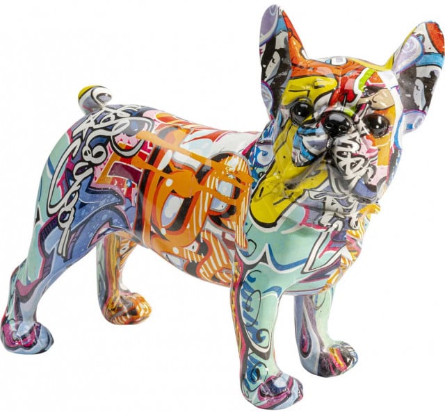 Decoratiune multicolora din fibre sintetice 22 cm Graffiti Dog Kare