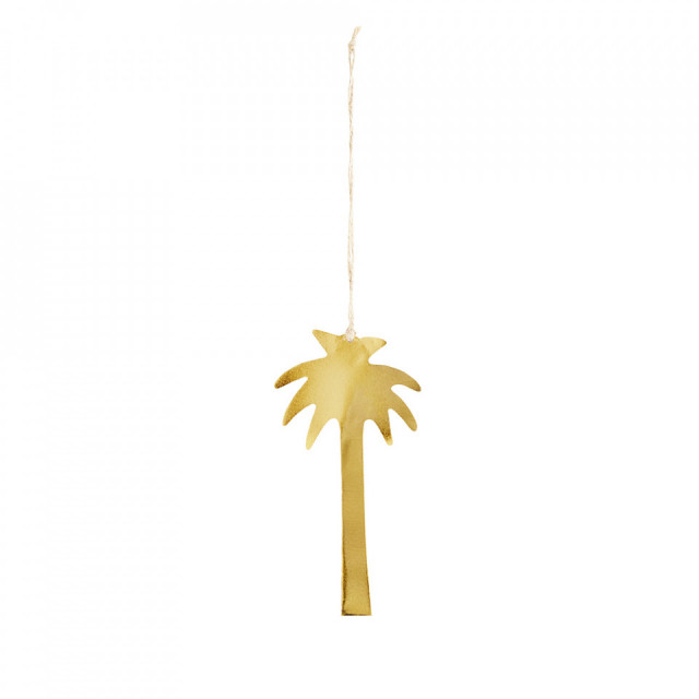 Decoratiune suspendabila aurie din metal Palm Madam Stoltz