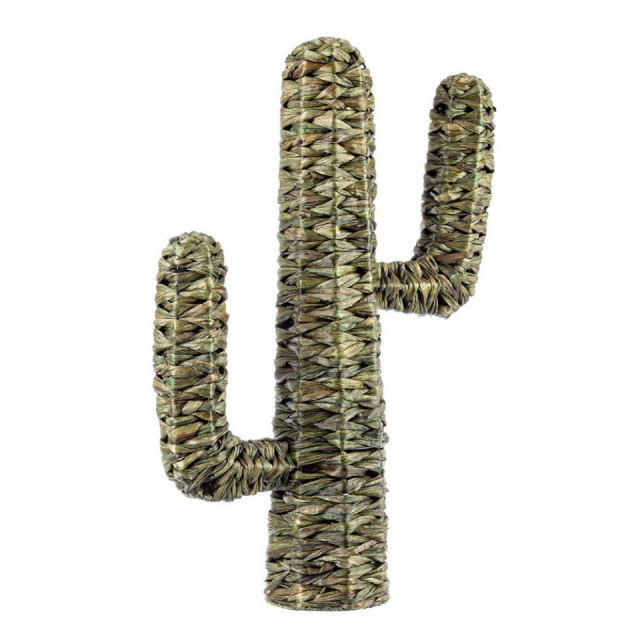 Decoratiune verde din iarba de mare si metal 73 cm Saguaro Cactus Bizzotto