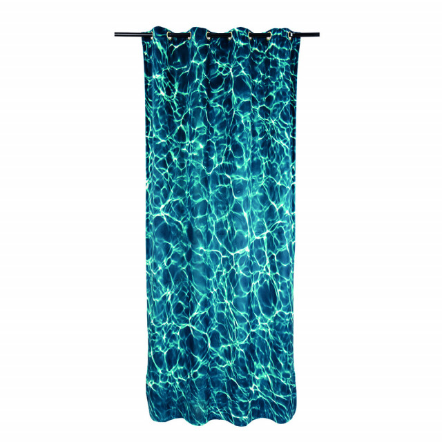 Draperie albastra din fibre sintetice 140x280 cm Water Seletti
