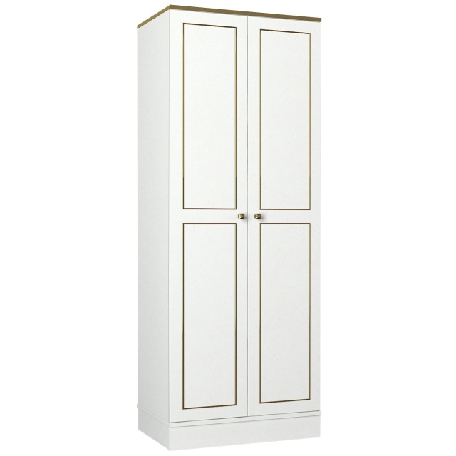 Dulap alb/auriu din lemn 194 cm Ravenna 2 The Home Collection