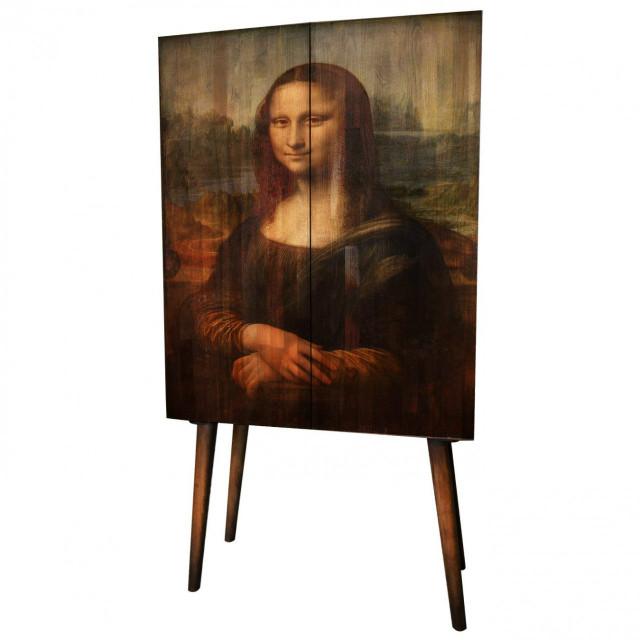 Dulap multicolor din lemn 180 cm Mona Lisa The Home Collection