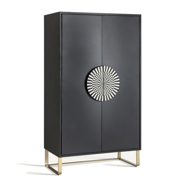 Dulap negru din metal 181 cm Gatsby Vical Home