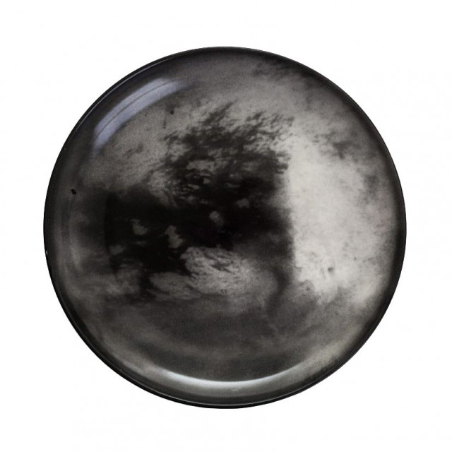 Farfurie intinsa alba/neagra din portelan 26 cm Titan Seletti