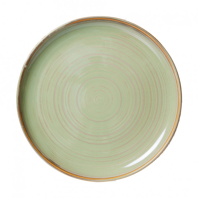 Farfurie intinsa verde din ceramica 26 cm Chef HKliving