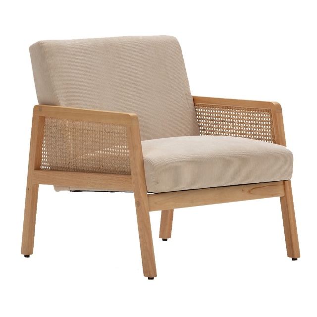 Fotoliu bej din textil Debra The Home Collection