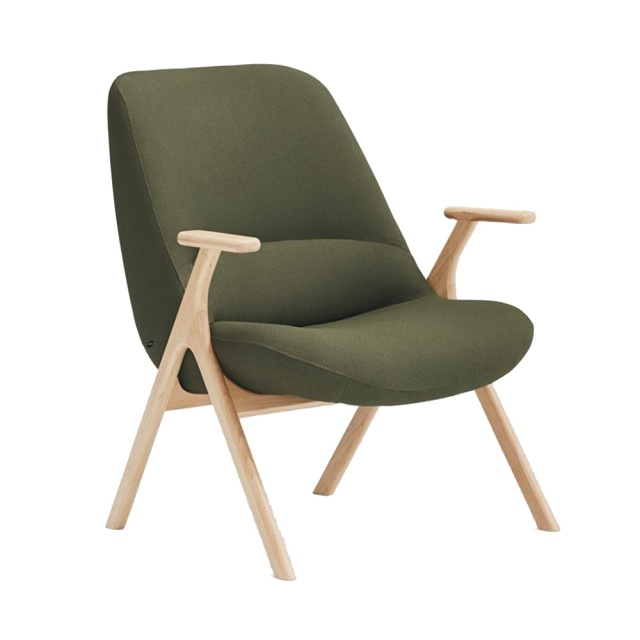 Fotoliu verde/maro din textil Dins Olal Teulat