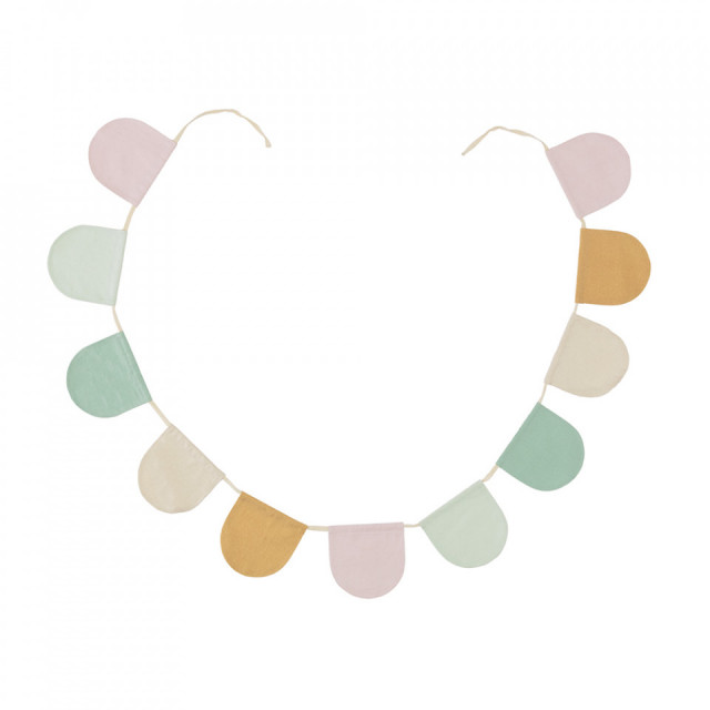 Ghirlanda multicolora din bumbac organic Nami Pastel Kave Home