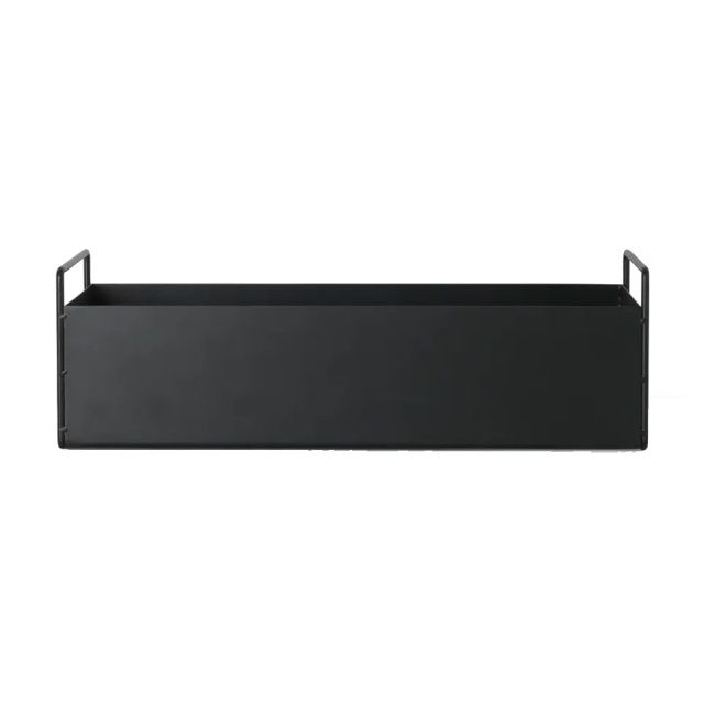 Jardiniera neagra din metal Alero Black Ferm Living