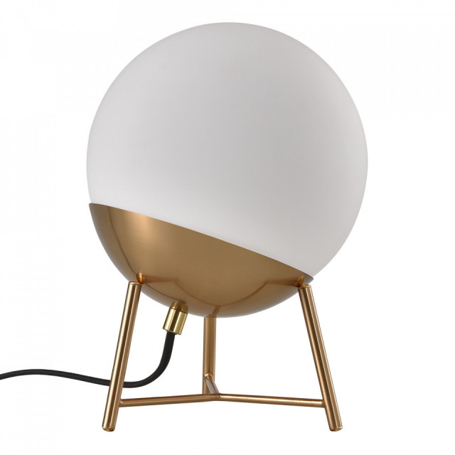 Lampa birou aurie din sticla si metal 26 cm Chelsea House Nordic