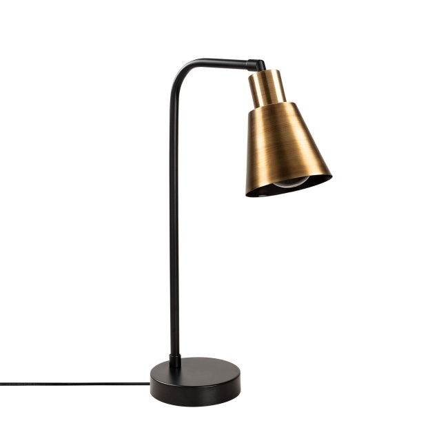 Lampa birou neagra/aurie din metal 52 cm Emek The Home Collection