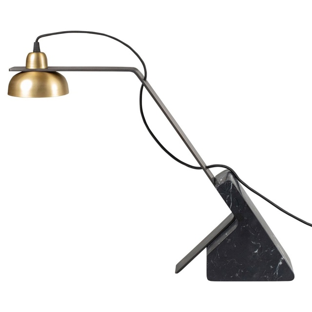 Lampa birou neagra din marmura 47 cm Jazz Versmissen