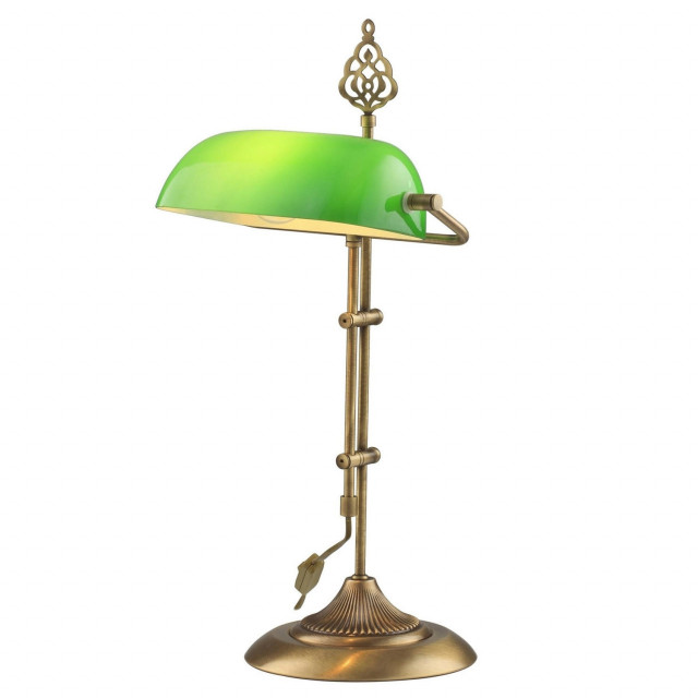 Lampa birou verde/aurie din metal 56 cm Mas The Home Collection
