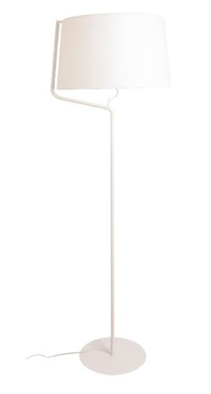 Lampadar alb din metal si textil 155 cm Chicago Maxlight