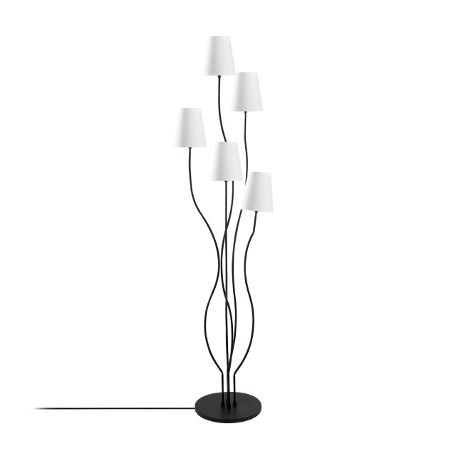 Lampadar negru/alb din metal cu 5 becuri 160 cm Bonibon Ivy The Home Collection