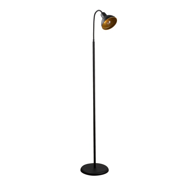 Lampadar negru/auriu din metal 155 cm Lik Aly The Home Collection