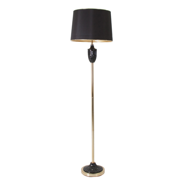 Lampadar negru/auriu din metal 170 cm Igina Vical Home
