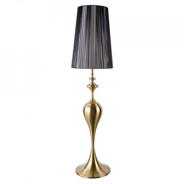 Lampadar negru/auriu din metal si nailon 160 cm Lucie The Home Collection