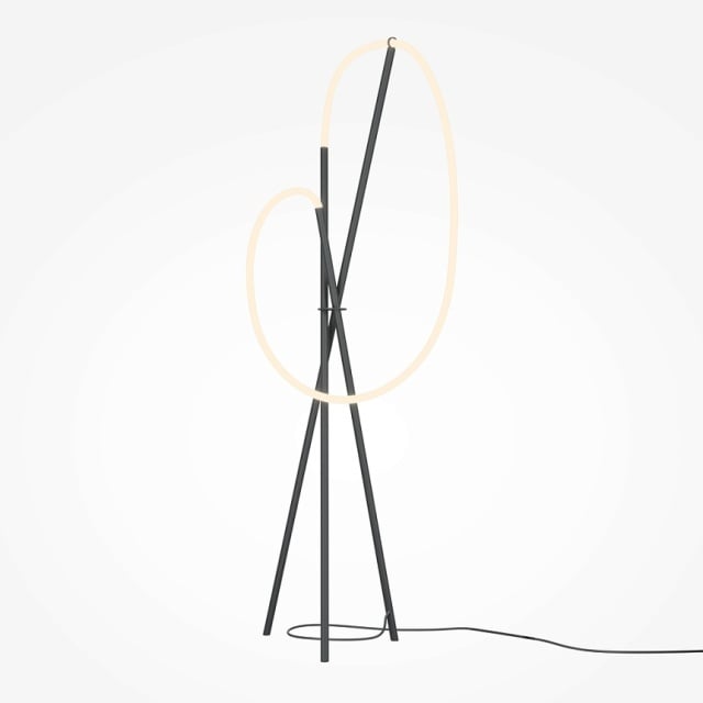 Lampadar negru din metal cu LED 162 cm Crochet Maytoni