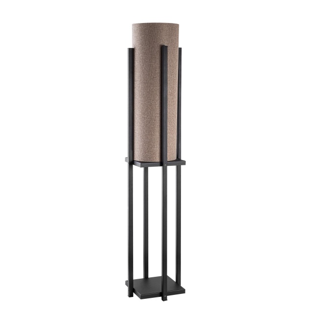 Lampadar negru/maro din metal 130 cm Billy The Home Collection