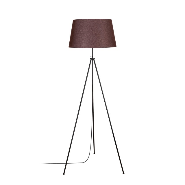 Lampadar negru/maro din metal 165 cm Tripod The Home Collection