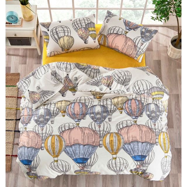 Lenjerie pat multicolora din bumbac Cappadocia The Home Collection