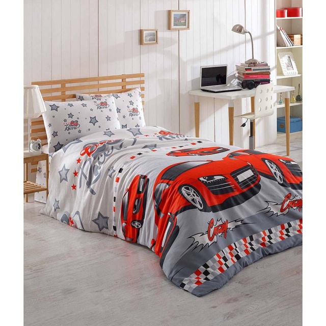 Lenjerie pat multicolora din bumbac Crazy The Home Collection