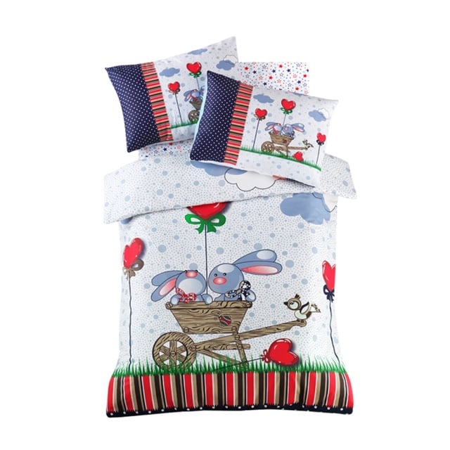 Lenjerie pat multicolora din bumbac Ruya The Home Collection