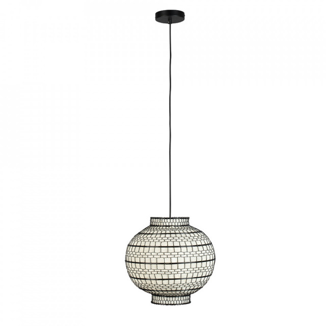Lustra alba/neagra din in si fier Ming Dutchbone