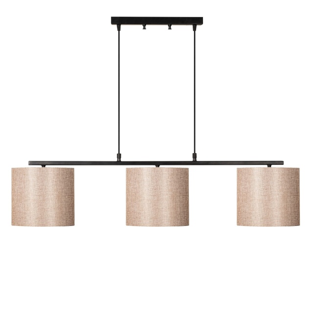 Lustra crem/neagra din metal cu 3 becuri Valiz The Home Collection